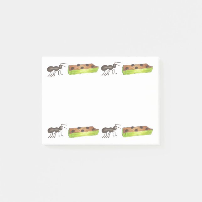 Ants on a Log Ant Celery Snack Food Picnic Post It Post-it Notes (Front)