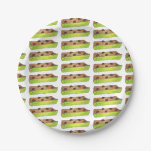 Ants on a Log Celery Raisins Peanut Butter Green Paper Plate