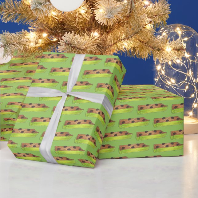 Ants on a Log Peanut Butter Raisins Celery Food Wrapping Paper (Holidays)