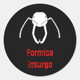 Ants Revolt Round Sticker