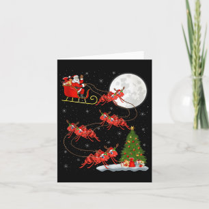 Ants Santa Sleigh Flying Funny Magical Christmas T Card