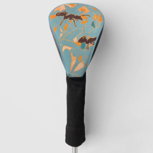 Ants with Blue flowers Autralian Flora Golf Head Cover