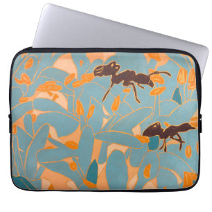 Ants with Blue flowers Autralian Flora Laptop Sleeve