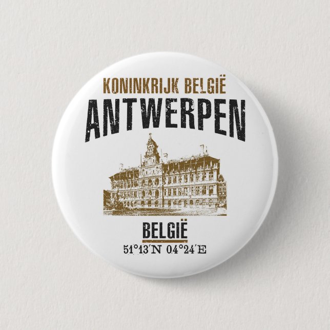 Antwerp 6 Cm Round Badge (Front)
