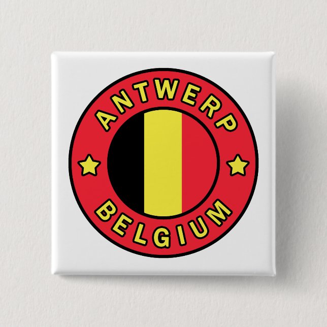 Antwerp Belgium 15 Cm Square Badge (Front)