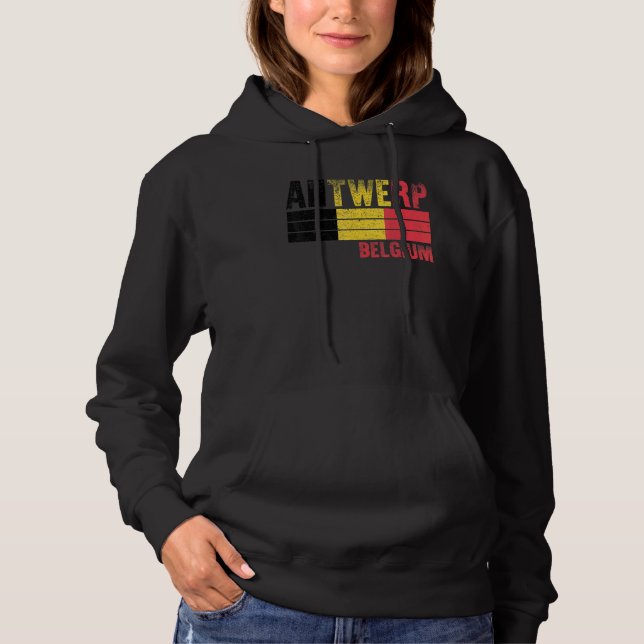 Antwerp Belgium Flag Belgians Mens Womens Kids Hoodie (Front)