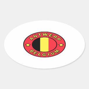 Antwerp Belgium Oval Sticker