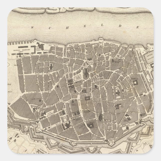 Antwerp, Belgium Square Sticker (Front)