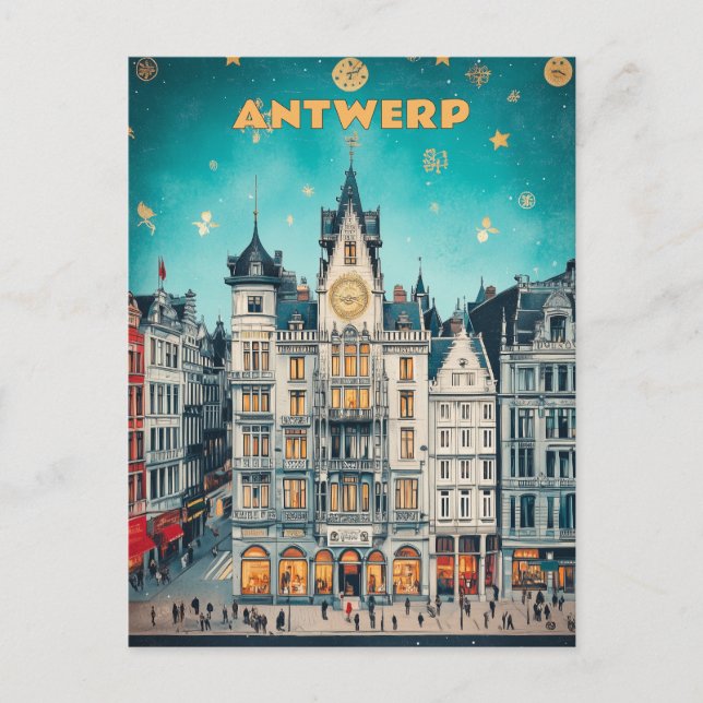 Antwerp Belgium Travel Postcard (Front)