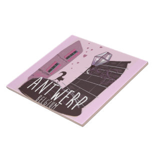 Antwerp, Belgium Travel poster Tile