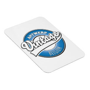 Antwerp belgium vintage logo magnet