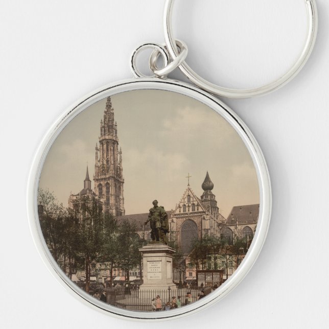 Antwerp Catherdral, Antwerp, Belgium Key Ring (Front)