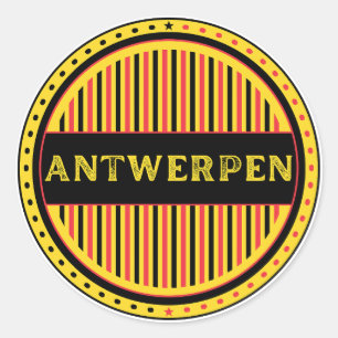 Antwerp City Pride Emblem – Belgian Identity Classic Round Sticker