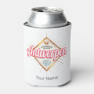 Antwerp Flanders Belgium Retro Vintage Souvenir Can Cooler