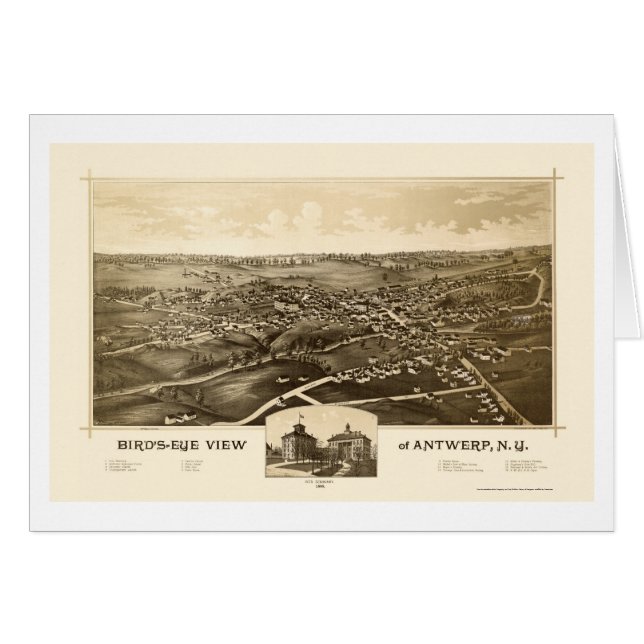 Antwerp, NY Panoramic Map - 1888 (Front Horizontal)