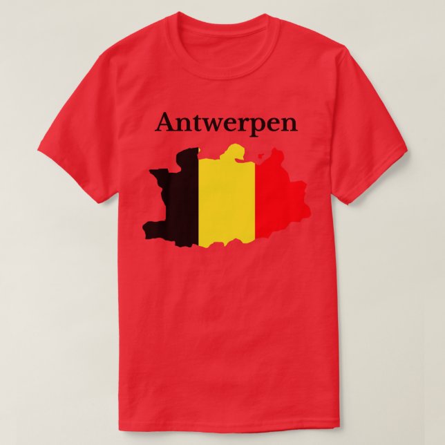 Antwerp Province Map Belgium T-Shirt (Design Front)