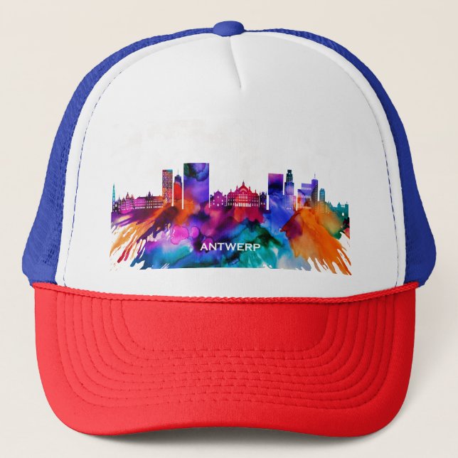 Antwerp Skyline Trucker Hat (Front)