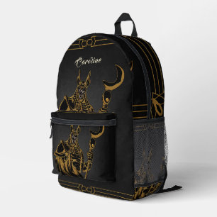Anubis, ancient Egypt, power, egyptian, anubis myt Printed Backpack