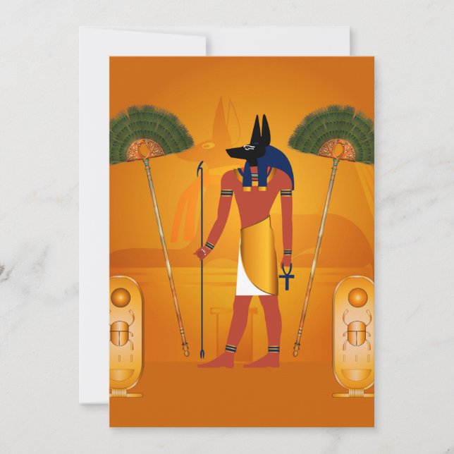 Anubis, ancient Egyptian Invitation (Front)