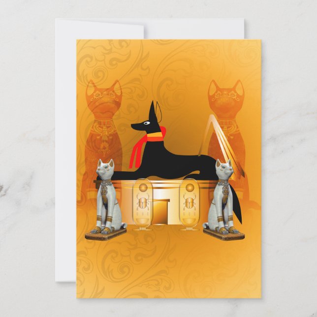 Anubis, ancient Egyptian Invitation (Front)