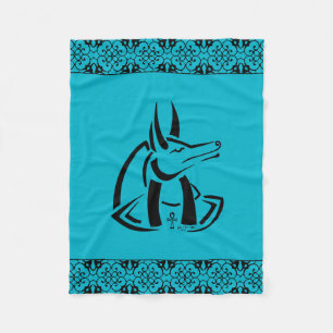 Anubis (Black) Fleece Blanket