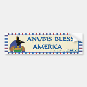 Anubis Bless America Bumper Sticker
