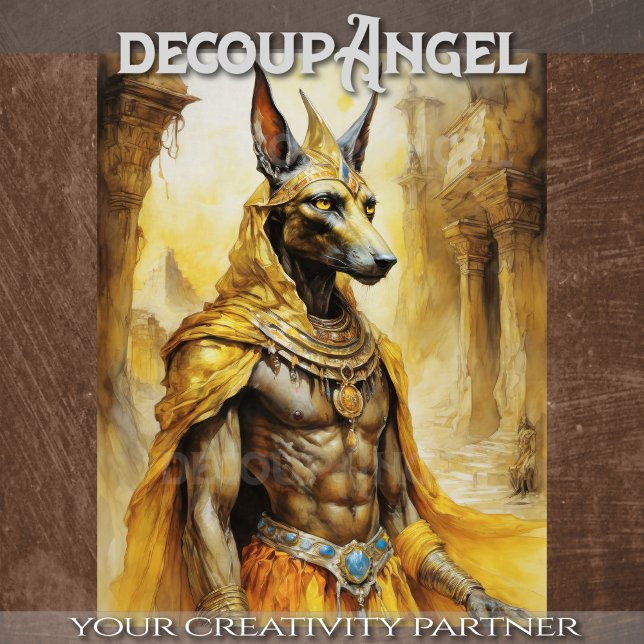 Anubis: Divine Protector of Souls - Decoupage - Tissue Paper (Creator Uploaded)
