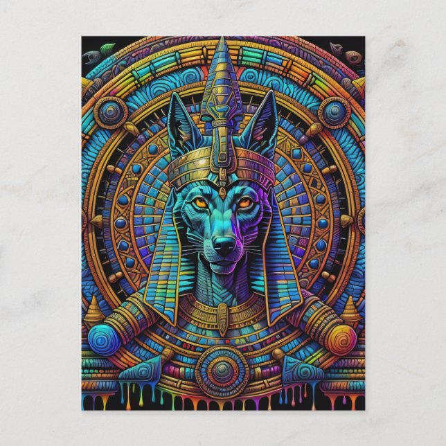 Anubis Egyptian Art  Postcard (Front)