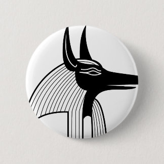 Anubis Egyptian God. 6 Cm Round Badge