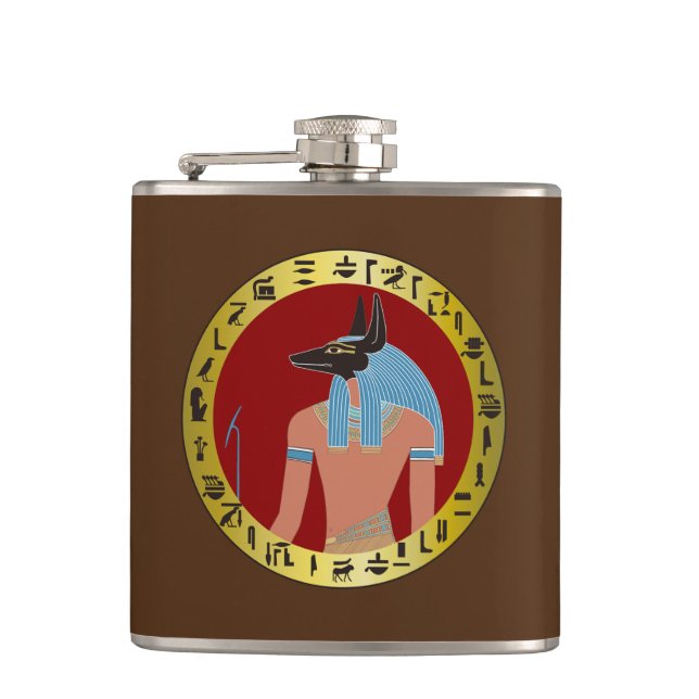Anubis, Egyptian God Flask (Front)