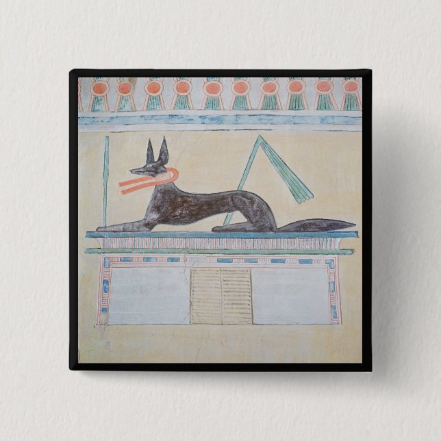Anubis, Egyptian god of the dead 15 Cm Square Badge (Front)