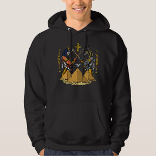Anubis Egyptian God Ra Ankh Eye Of Horus Pyramids Hoodie