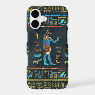Anubis Egyptian  Gold, Blue and Red glass