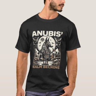 Anubis Egyptian Mythology Diety Pyramid Ancient Eg T-Shirt