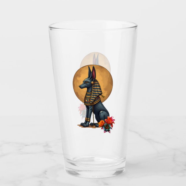 Anubis in the moonlight,  glass (Front)