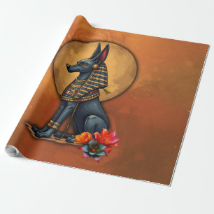 Anubis in the moonlight, wrapping paper