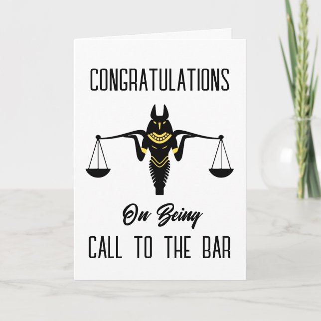 Anubis Justice call to the bar congratulations Card (Front)
