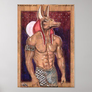 Anubis on wood: www.AriesArtist.com Poster