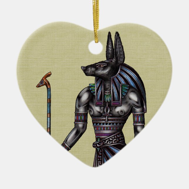 Anubis Ornament Heart (Front)