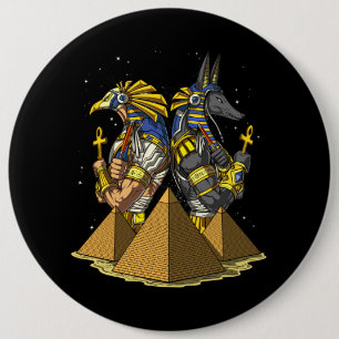 Anubis Ra Egyptian Gods Ancient Pyramids Mythology 6 Cm Round Badge