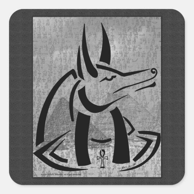 Anubis Square Sticker (Front)
