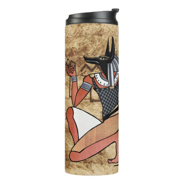 Anubis The Guardian Egyptian Thermal Tumbler (Rotated Left)