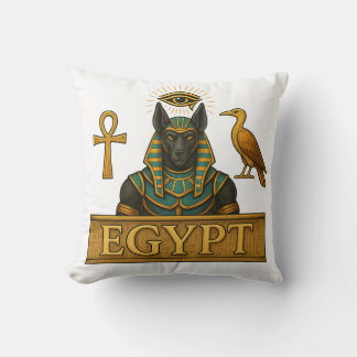 Anubis & Thoth | Egyptian Symbols - Throw Pillow