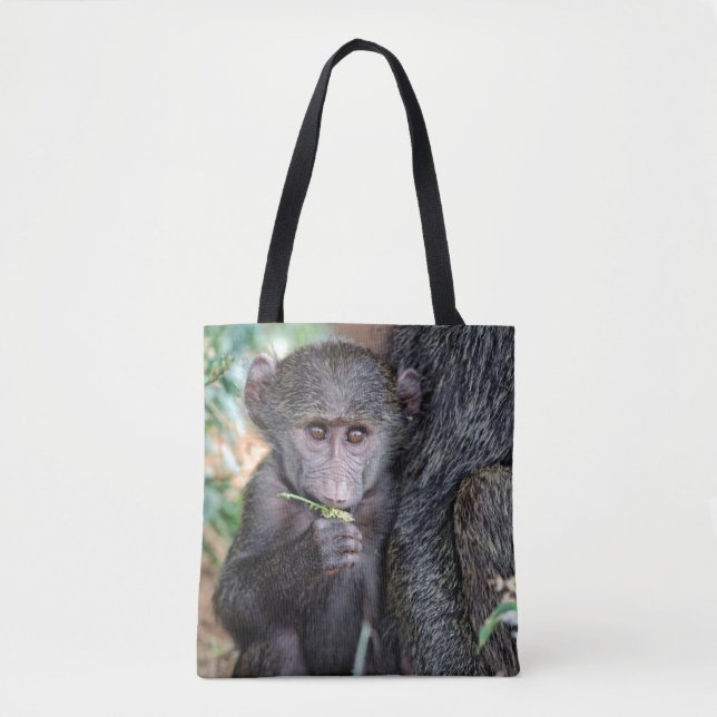Anubus Baboon | Lake Manyara Nat. Park Tanzania Tote Bag (Front)