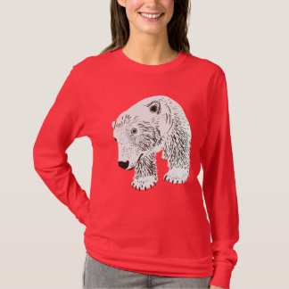Anuk Polar Bear Climate Change Plain Dark T-Shirt