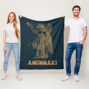 Anunnaki Ancient Astronaut Sumerian Alien Theorist Fleece Blanket