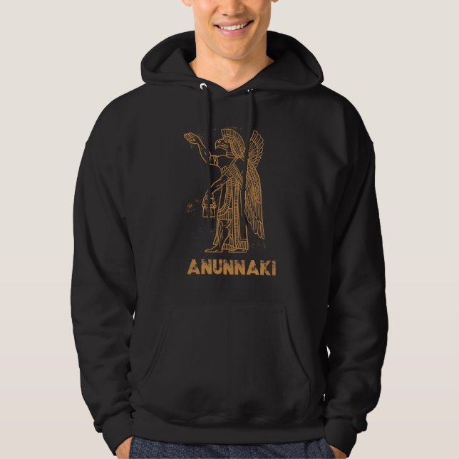 Anunnaki Ancient Astronaut Sumerian Alien Theorist Hoodie (Front)