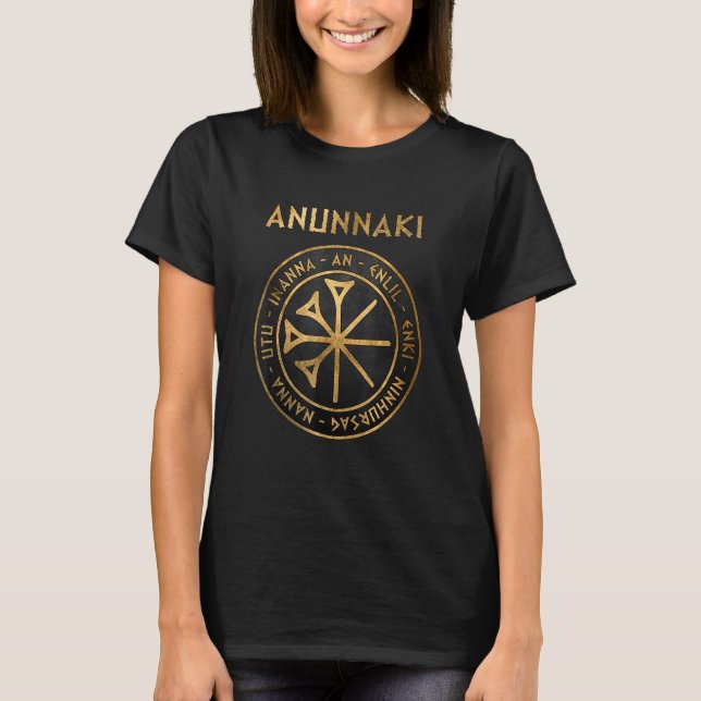 Anunnaki Ancient Gods of Mesopotamia Symbol T-Shirt (Front)