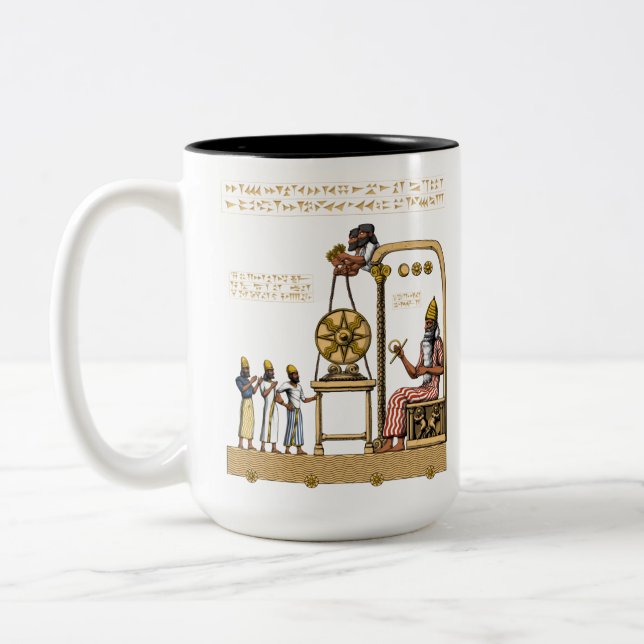 Anunnaki Gods Two-Tone Coffee Mug (Left)