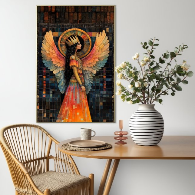 Anunnaki Star Goddess Inanna Abstract Mosaic Art Poster (Creator Uploaded)